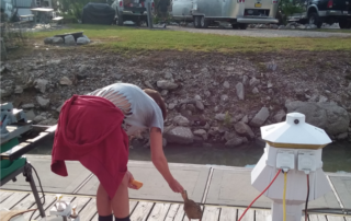 Autumn feeding her friend.